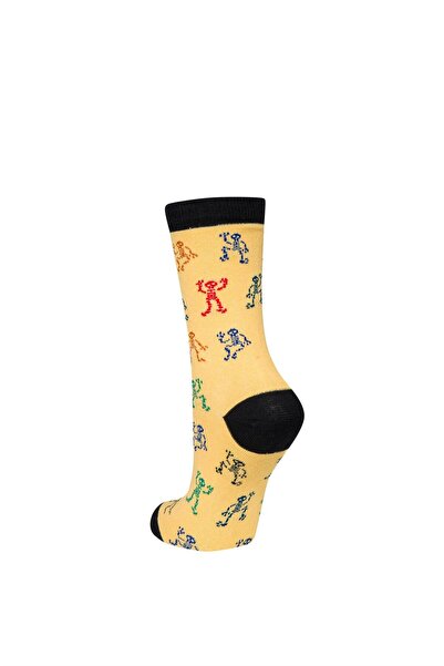 OBJE Unisex Skeleton Pattern 5-Piece Socks