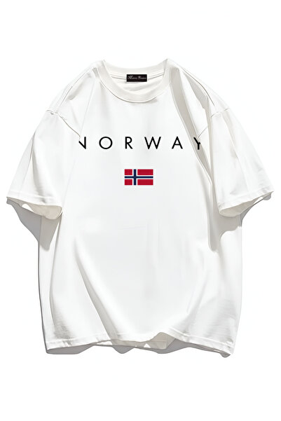 Marco Fresco تيشيرت للشباب مطبوع عليه نرويج بأكمام قصيرة للجنسين