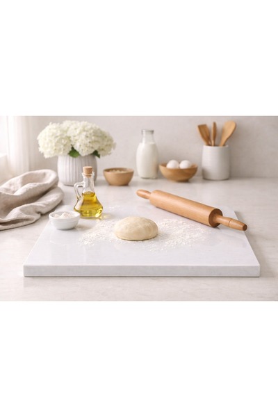 SIRÉ Studio Marble Dough Rolling Bench 45X45 Cm- Siré Soft Stone Collection