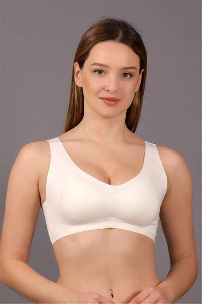 OBJE Women's Ecru Sport Ghost Bra