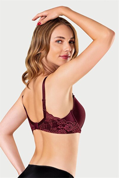 OBJE Women's Burgundy Minimizer Bra