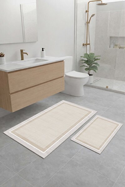 Olverno Home Banyo Paspası Makinede yıkanabilir Kaymaz Taban Leke Tutmaz Su E...
