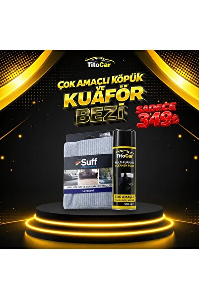titocar Çok Amaçlı Köpük 500ml + Kuaför bezi