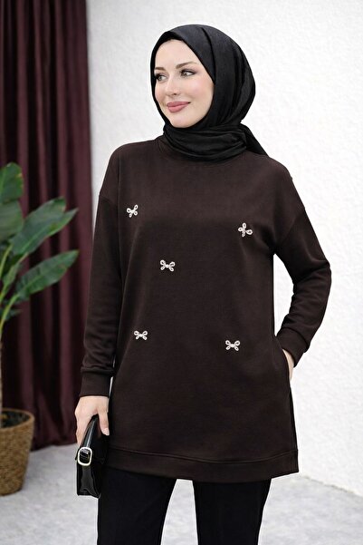 moda civinx Hijab Tunic with Bow and Stones