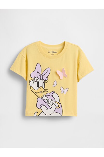 GAP Kız Bebek Sarı Grafik Baskılı T-Shirt