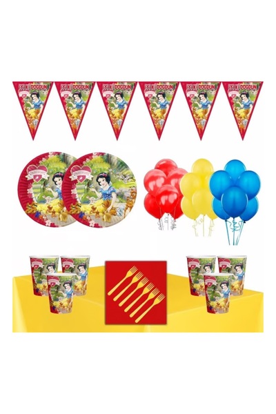 MFM مجموعة عيد ميلاد بثيم أميرة الثلج تتسع لـ 16 شخصًا