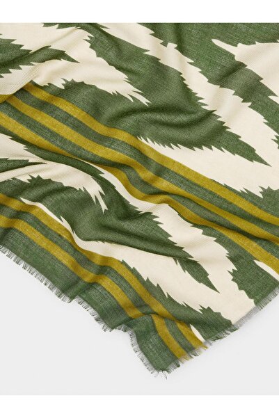 PARFOIS Desenli Yün Karışımlı Fular