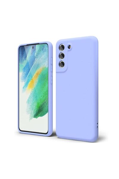 HANPORIUM حافظة سيليكون متوافقة مع هاتف سامسونج جالاكسي S21 FE - غطاء مرن بلو...