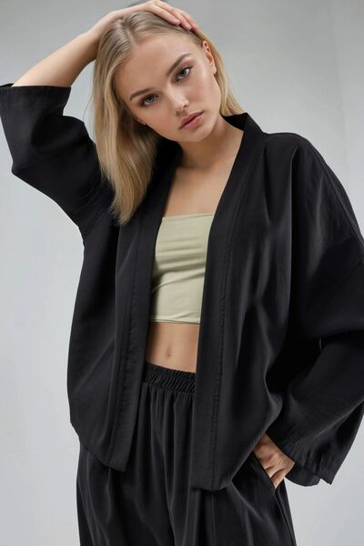 Hiccup Busem Long Sleeve Relaxed Fit Kimono
