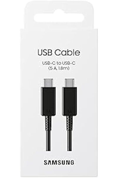 Samsung كابل USB بقوة 3 أمبير (من USB-C إلى USB-C)، أسود