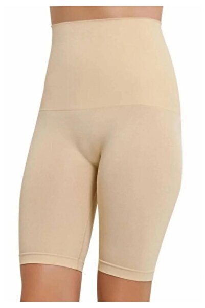 TOSKI Corset Modelator cu Talie Înaltă și Bandă cu Silicon-Bej