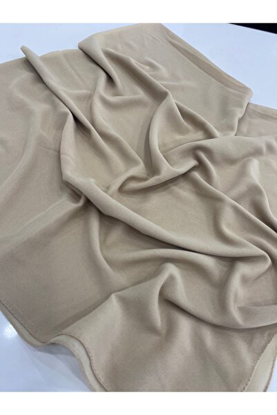 Bohemian Ecru Crepe Chiffon Scarf 115 X 115 cm