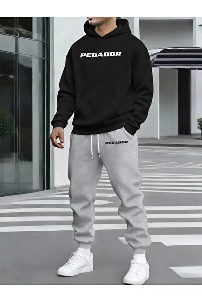 DİVİN Unisix Printed I Oversized Sweatahırt -Eşofman Altı 2Li Takım