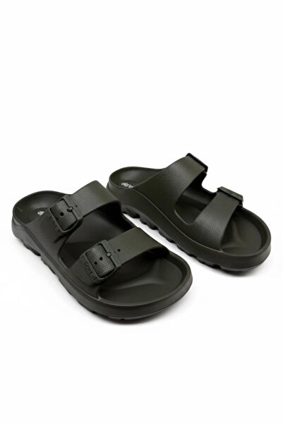 MİNAHOBİ Men's Double Buckle Anatomical Daily Light Sole Slippers - Wet Floor...