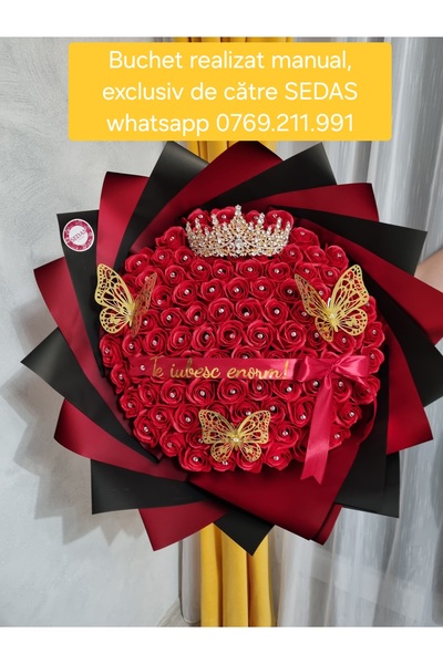 Store.sedas Bouquet of 101 red soap roses I love you so much with accessories...