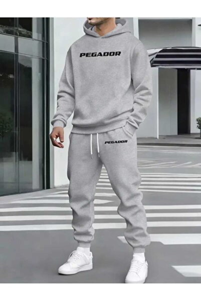 DİVİN Unisix Printed I Oversized Sweatahırt -Eşofman Altı 2Li Takım