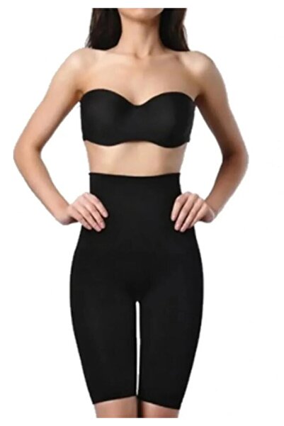 TOSKI Corset Modelator cu Talie Înaltă și Bandă cu Silicon, Negru