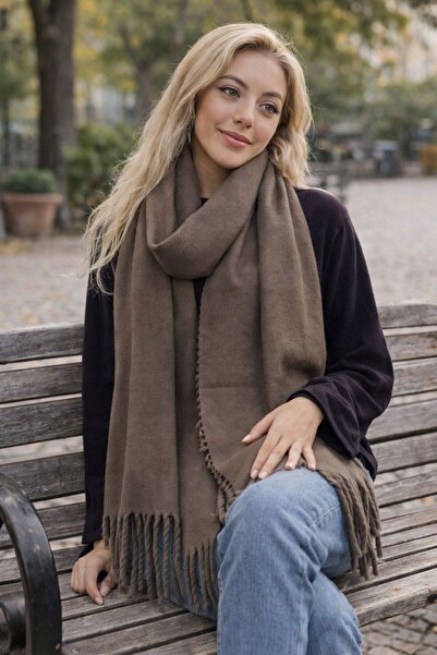 Çeşme Home Thick Textured Tassel Shawl – 50X200 cm (Color Options Available)