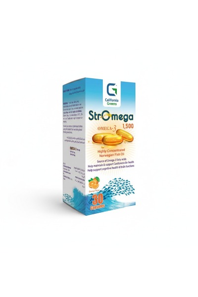 STROMEGA زيت السمك أوميغا 3، 900 ملغ، 30 كبسولة