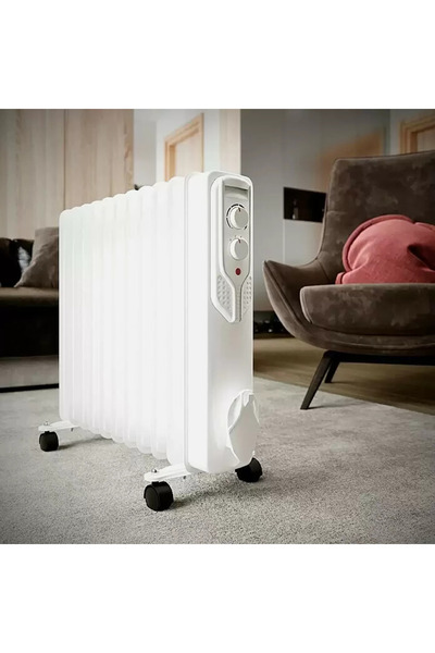 ENLIS Termostatlı 2500 W 11 Dilim Yağlı Radyatör Petek Gibi Kalorifer Elektri...