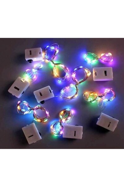 mykhediyevesanatatölyesi 1,5 Peri Led Mini Güç Kutulu Dekoratif Led Piller Da...