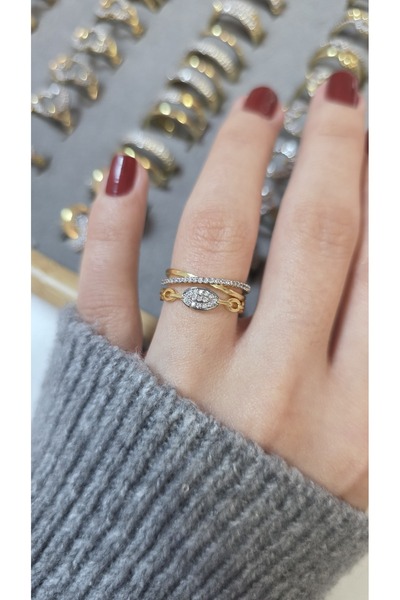 ARTEMİSİA خاتم نسائي بتصميم فاخر ومضيء بلونين قابل للتعديل بدون رقم