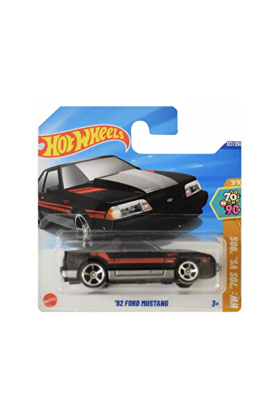 HOT WHEELS ’92 Ford Mustang, black, scale 1:64