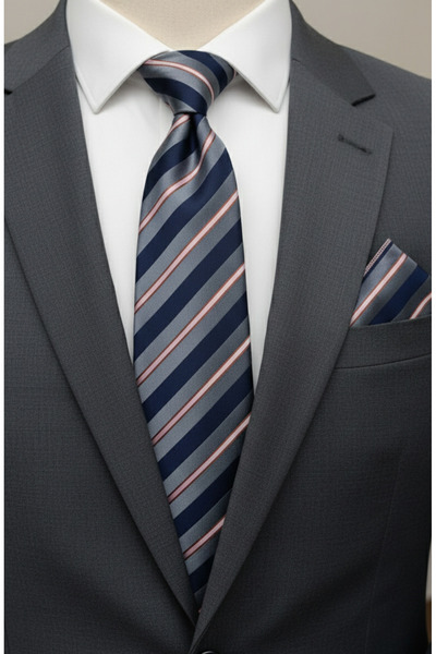 Gutiero Класическа вратовръзка с шарки в сиво