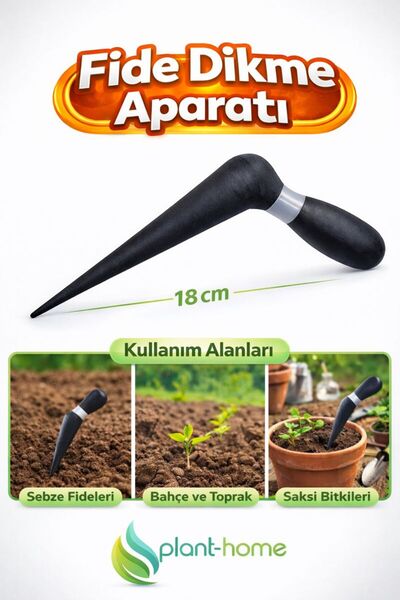 plant-home Uzun Fide Dikme Aparatı 18 cm – Ergonomik, Dayanıklı Bahçe ve Tarı...