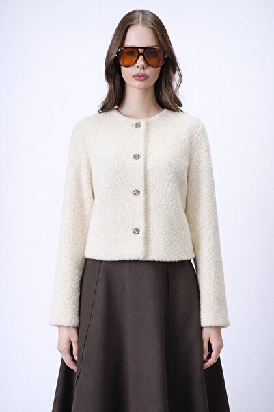 VAGGON سترة منفوشة بأزرار أمامية