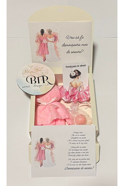 OEM "Will you be my bridesmaid?" PINK AND WHITE gift box