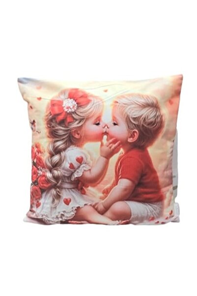 MASHASHOP Personalized Pillow, Love Model, White/Red, 40 cm x 40 cm