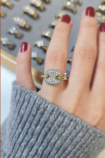 ARTEMİSİA خاتم نسائي بتصميم فاخر ومضيء بلونين قابل للتعديل بدون رقم