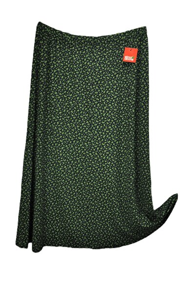 elma abone Plus Size Pigment Combed Cotton Elastic Mother's Skirt