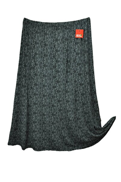 elma abone Plus Size Pigment Combed Cotton Elastic Mother's Skirt