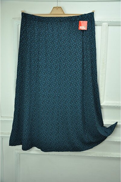 elma abone Plus Size Pigment Combed Cotton Elastic Mother's Skirt