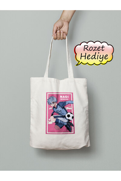 Akumastik Geantă drăguță din pânză Blue Lock Seishiro Nagi 35x40cm - Geantă A...