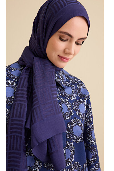 Imannoor NAİA KİBRİT LACİVERT ŞAL