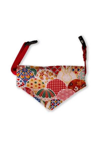 PisiMall Adjustable pet collar with scarf, 17-30 cm