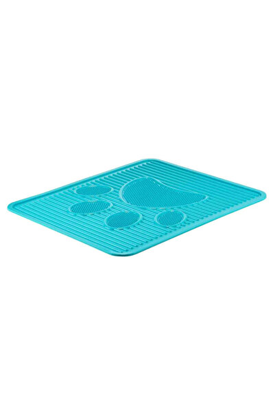 PisiMall Cat litter mat, Meow Meow, blue, 51.5x42.5 cm