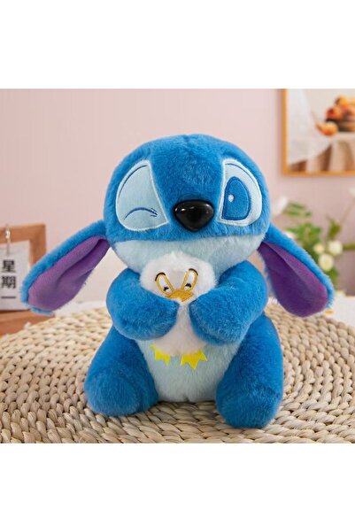 NB market Ördek Stitch peluş oyuncak 25cm ördeğe sarılan stich peluş
