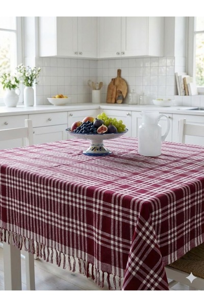 Neva Line Collection 170X170 Pamuklu Potikare Sofra Bezi, Masa Örtüsü, Çok Am...