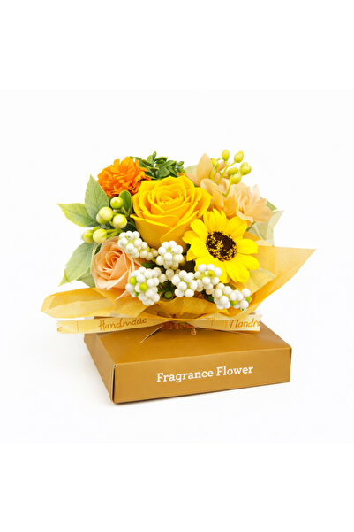 Alista Home Floral Arrangement in Gift Box, Bouquet of Pink Roses and Artific...