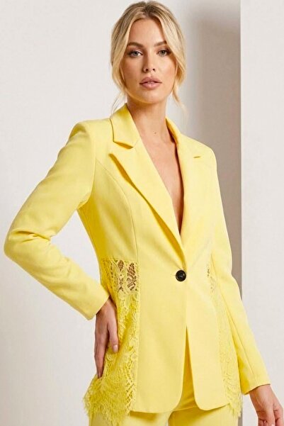 FashionForYou Second-hand Roselle fitted jacket with asymmetrical lace panel,...