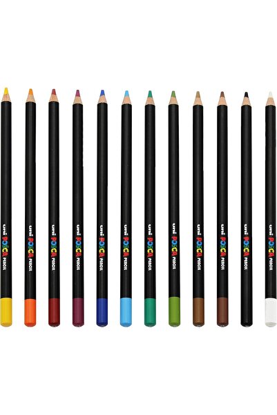 Uni Posca Artists' Pencils Dry Paint Art Pen Set of 12