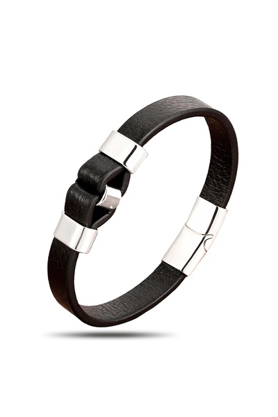 FM Steel Leather Bracelet 31834B4D1