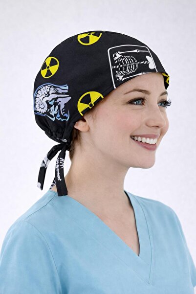 Dr. Mitra Cerrahi Bone Medikal Doktor Hemşire Hastane Bonesi Unisex -Siyah Ra...