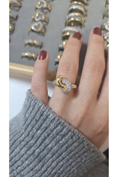 ARTEMİSİA خاتم نسائي بتصميم فاخر ومضيء بلونين قابل للتعديل بدون رقم