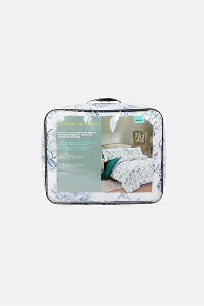 Catherine Malandrino 3 Pieces All Seson Comforter Sheet Set, White