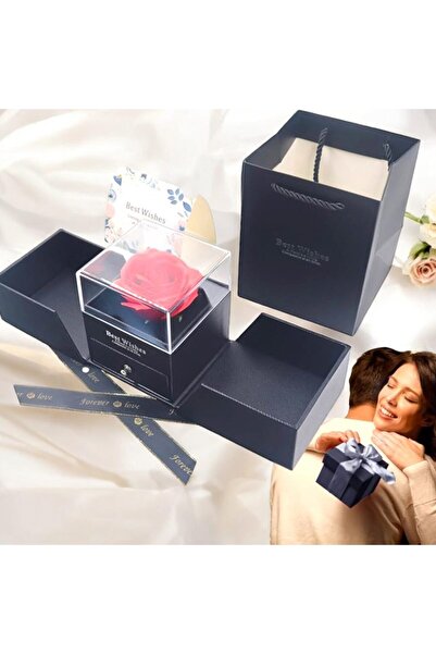 By Rozane Premium Gift Set with Eternal Soap Rose and Space for Jewelry